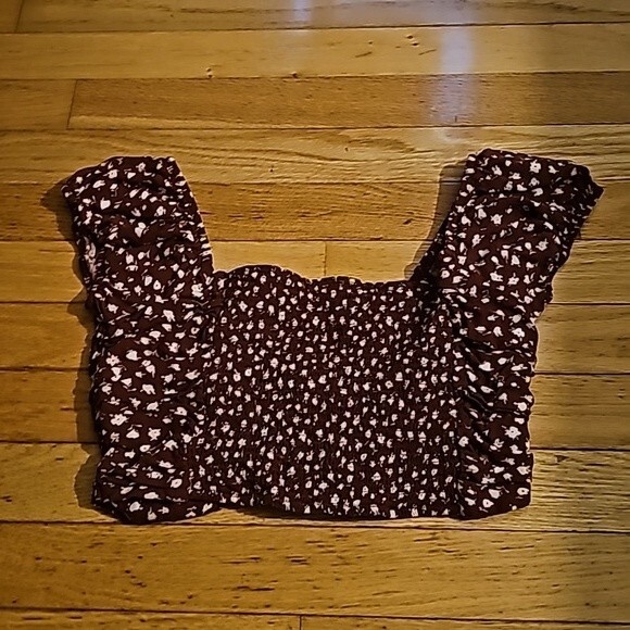 LA Hearts by PacSun Women's Burgundy Crop-top Size Small - Picture 2 of 3